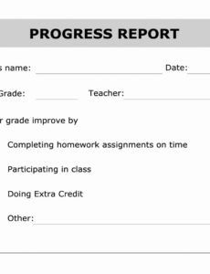 report card template word ~ addictionary preschool progress report template