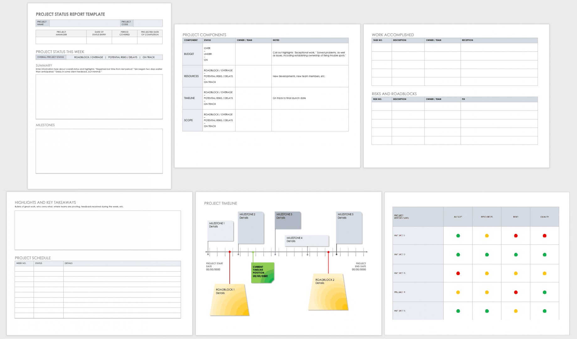 sample free project report templates  smartsheet construction progress report template
