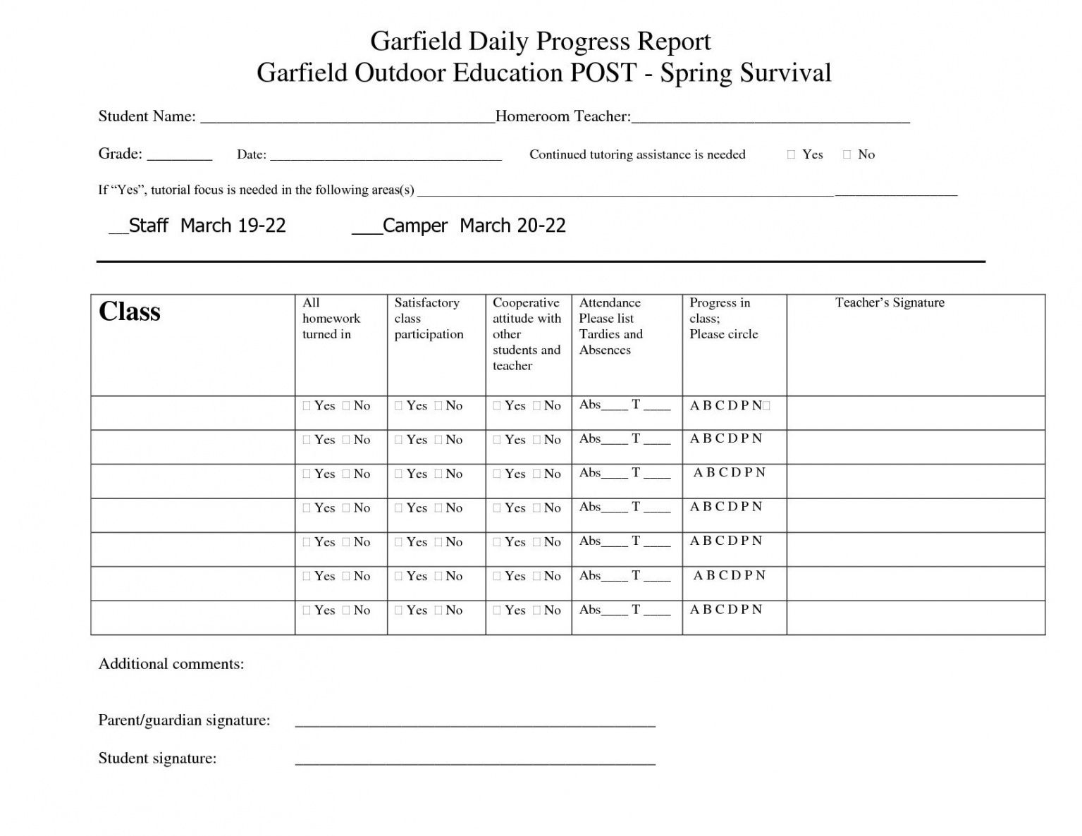 student progress report template ~ addictionary tutoring progress report template example