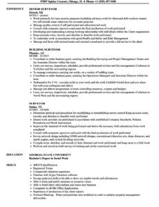 surveyor resume samples  velvet jobs surveyors report template word