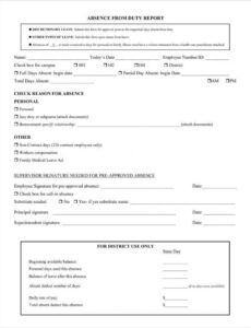 9 absence report templates  pdf word  free &amp;amp; premium absence report form template example