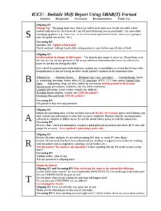 ccu bedside shift report template by ian saludares  issuu bedside shift report template