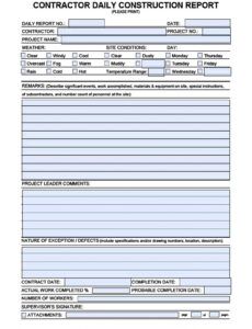 construction report template  welding rodeo designer daily construction report template example