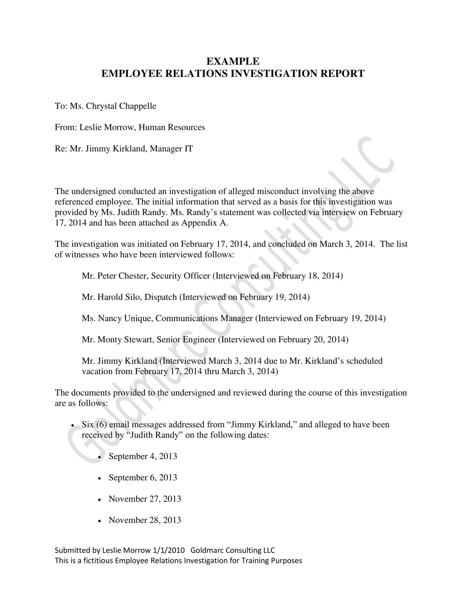 editable 10 workplace investigation report examples  pdf  examples workplace harassment investigation report template doc