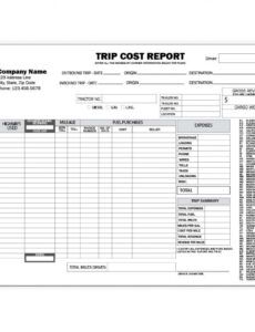 editable trucking company forms and envelopes  custom printing truck driver trip report template example