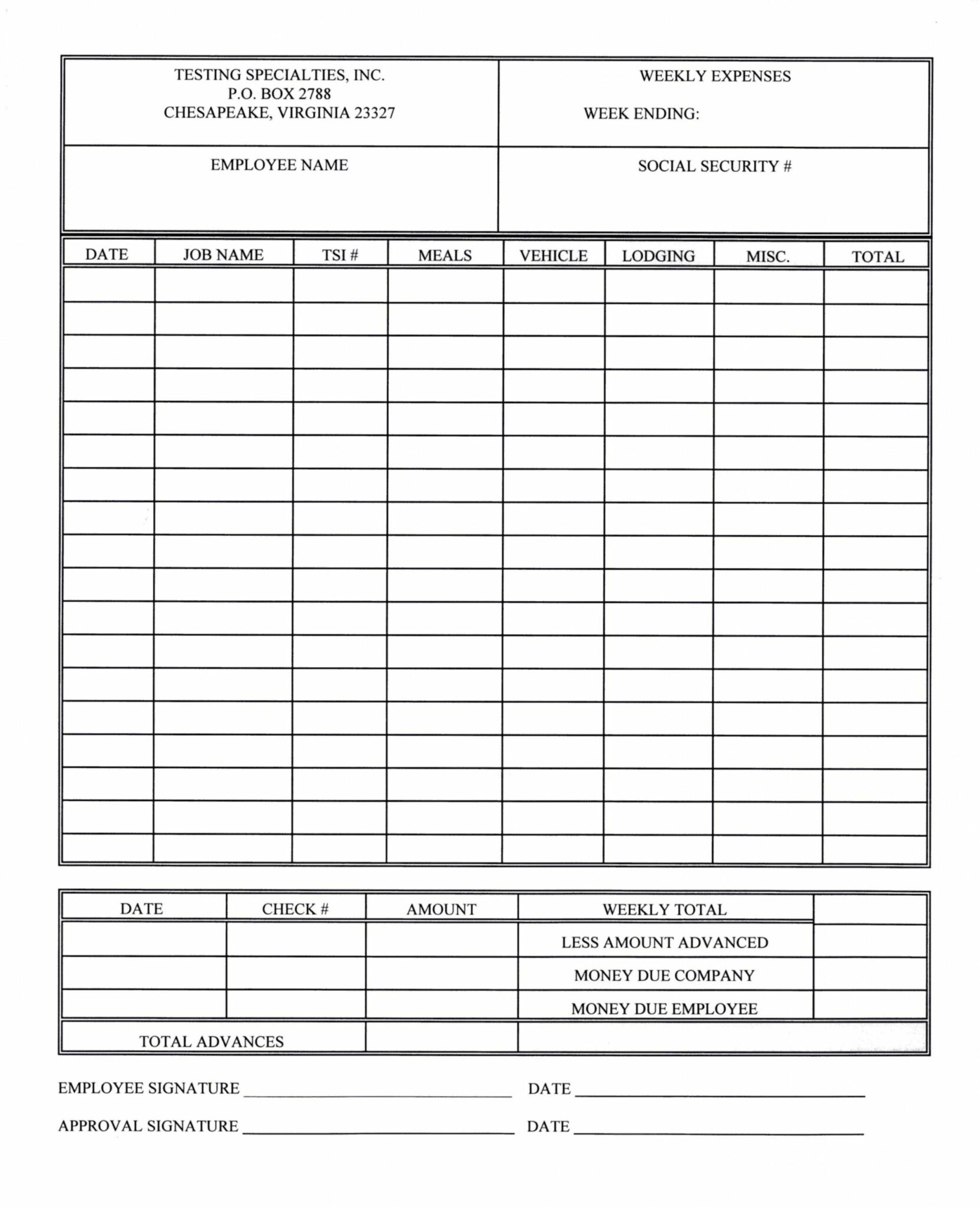 Employees Air Balance Report Template Stableshvf