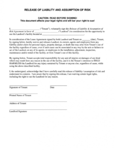 free release of liability form  fill out and sign printable pdf template   signnow injury liability release form template sample