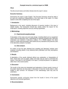 printable 10 technical report writing examples  pdf  examples engineering technical report template sample