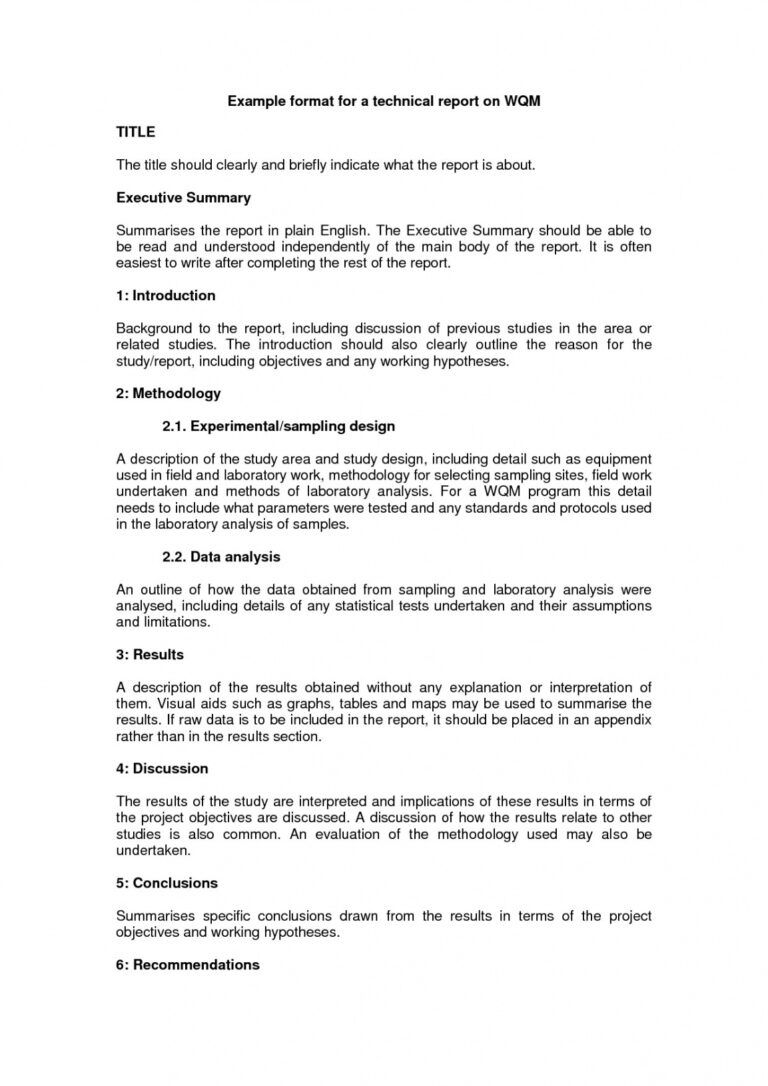 Printable 10 Technical Report Writing Examples Pdf Examples Engineering 