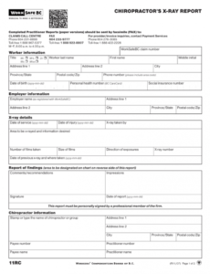 printable chiropractor&amp;#039;s xray report form 11rc chiropractic report of findings template word