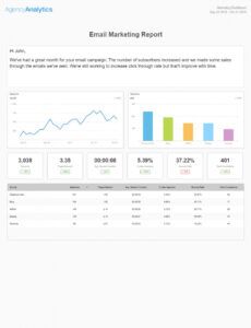 sample want to build an email marketing report? use our template email marketing report template word