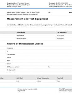 Costum First Article Inspection Report Template Excel