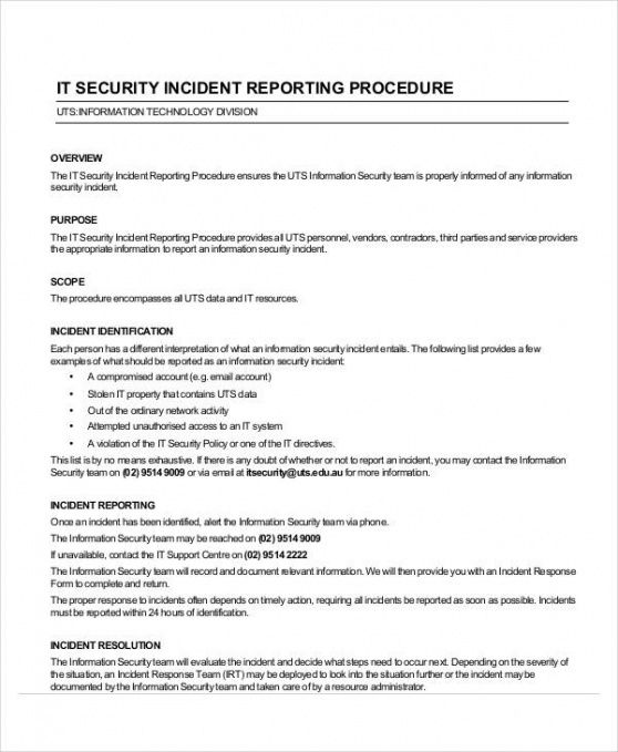 Editable Security Guard Incident Report Template Pdf Example