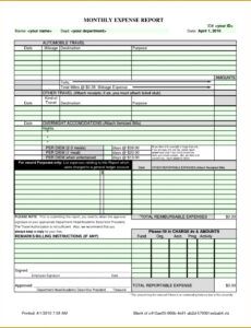 Editable Small Business Expense Report Template Pdf