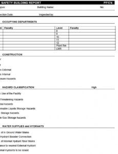 Free Fire Inspection Report Template Pdf Sample