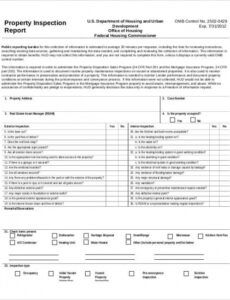 Free Fire Inspection Report Template  Sample