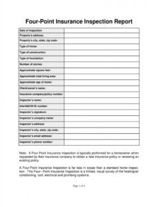 Free Special Inspection Report Template  Sample