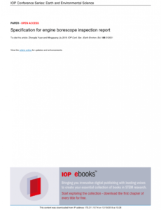 Professional Borescope Inspection Report Template Word Sample