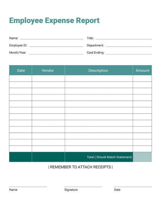 Professional Consultant Expense Report Template Doc