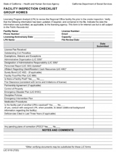 Professional Facility Inspection Report Template