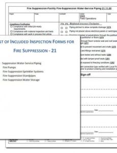 Professional Fire Inspection Report Template Doc Sample