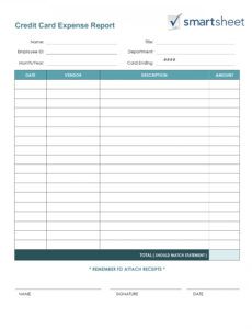 Small Business Expense Report Template  Example