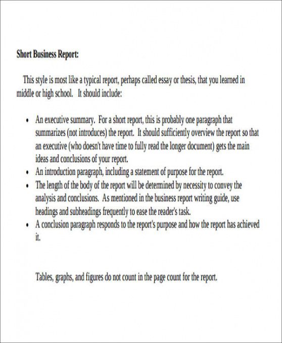 Best Formal Business Report Template Word Sample