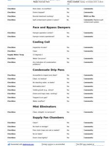 Best Hvac Inspection Report Template  Example