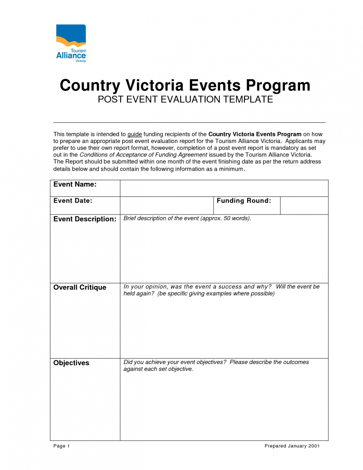 Best Post Event Report Template Pdf
