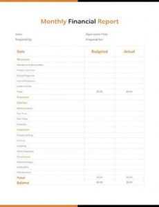 Best Weekly Financial Report Template Doc Example