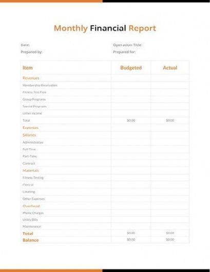 Best Weekly Financial Report Template Doc Example