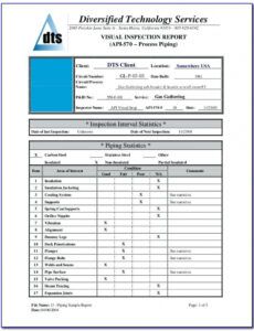 Costum Property Condition Assessment Report Template Excel