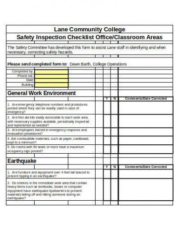 Costum Safety Inspection Report Template Pdf Example