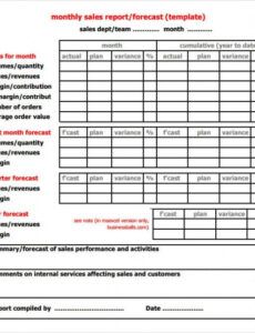 Costum Sales Manager Report Template Pdf