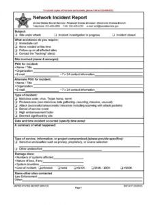 Editable Cyber Security Report Template Excel