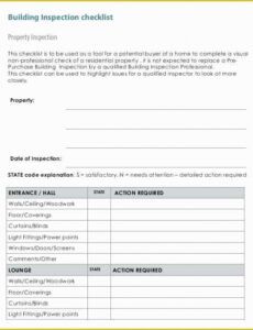 Editable Property Inspection Report Template Doc