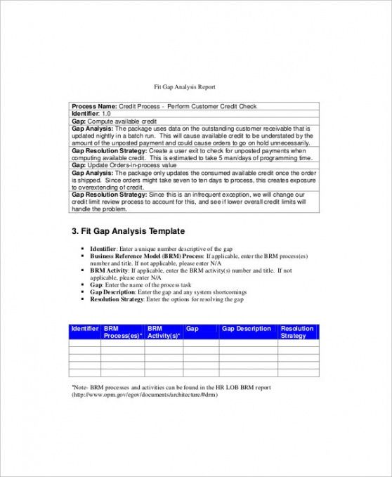 Free Business Analysis Report Template Word Sample