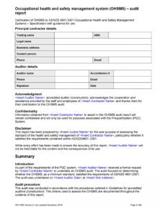 Free Financial Audit Report Template Excel Sample