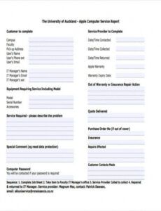 Free Technical Service Report Template Excel