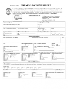 Police Incident Report Template Word Example