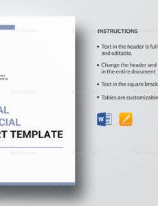 Printable Annual Financial Report Template Pdf Sample