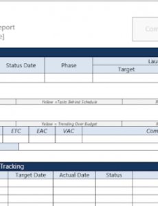 Printable It Project Status Report Template