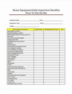 Printable Pool Inspection Report Template Doc Example