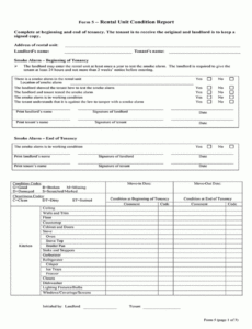 Printable Residential Inspection Report Template Word