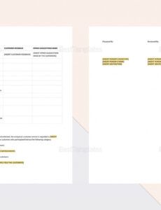 Printable Technical Service Report Template Doc Example