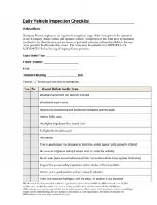 Professional Daily Inspection Report Template Doc Example