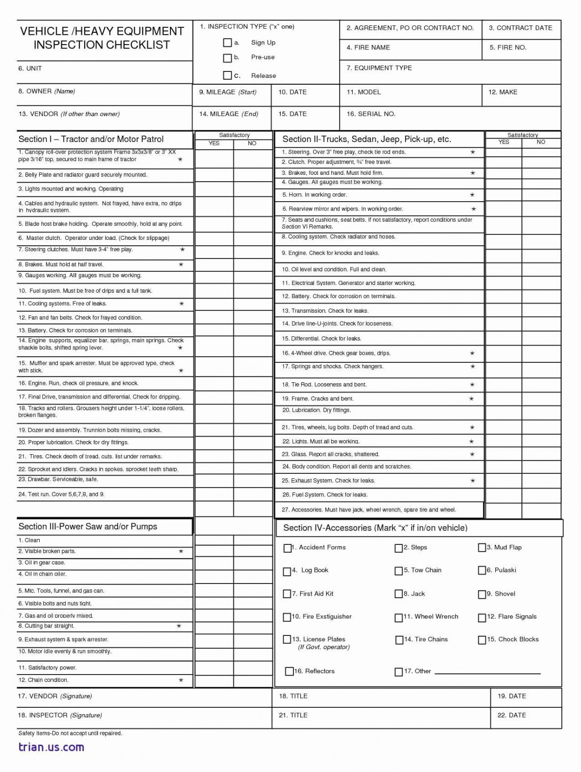 Professional Daily Inspection Report Template
