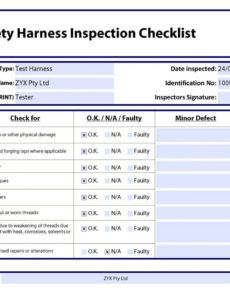 Professional Safety Inspection Report Template Pdf