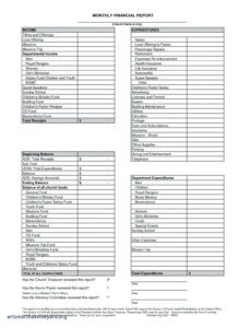 church expense report template