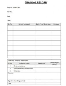 Best Employee Training Report Template  Example